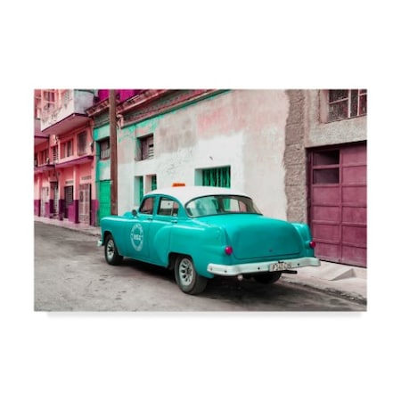 Philippe Hugonnard 'Turquoise Taxi Pontiac 1953' Canvas Art,12x19